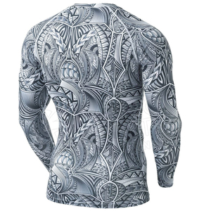 Men Rash Guard Long Sleeve Shirt Set Base Layer Bjj Rash Guard for Women UV/<b>SPF</b> Shirt Swim Shirts Neoprene Compression Rashguard - Product Image 2