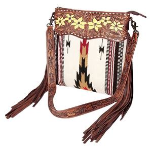 Bolso Vintage de alta calidad para niñas con correa de borla, moda occidental, manta para SILLÍN, monedero, cierre de cremallera, venta al por mayor - Product Image 1