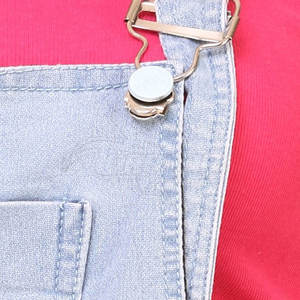 Customized Design <b>Women's</b> <b>Elastic</b> Waist Straight Casual Cotton Solid <b>Jeans</b> Dungarees - Product Image 6