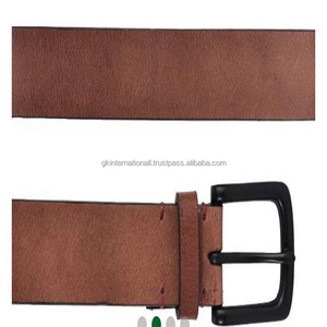 Cinturón informal de cuero con acabado suave hecho a mano, hebilla de metal sólida con acabado mate negro y portero personalizado - Product Image 5