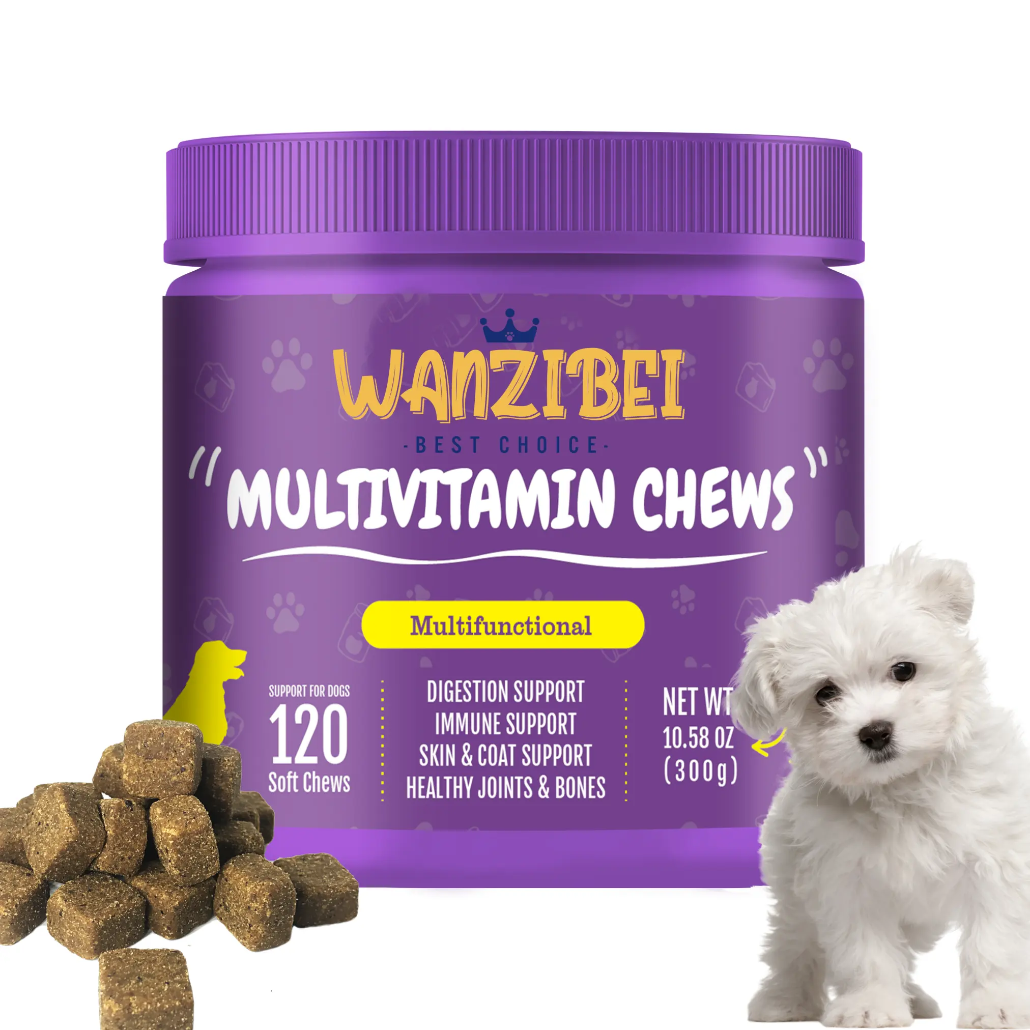 24 en 1 Multivitamine Soft Chews pour chiens et chats Pet Nutritional Health Care Compléments Vitamin Immune Supplements treat