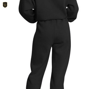 Ensemble décontracté 2 pièces pour femme, en coton doux et respirant, coupe longue et régulière, séchage rapide, idéal pour la maison et le quotidien en hiver - Product Image 6