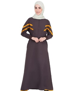 Haute qualité Abaya musulmane longue robe plaine décontracté Abayas femmes dubaï Qatar dubaï tenue décontracté vêtements islamiques Hijab - Product Image 2