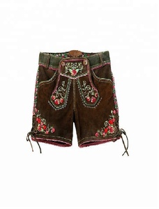 Trachten ledertuyau Kurz braun - Oktoberfest ledertuyau bavarois - Product Image 4