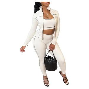 Ensemble de yoga d'hiver pour femmes, haut à manches longues et legging thermique taille haute - Product Image 3