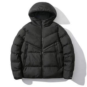 Veste en duvet d'hiver personnalisée pour hommes Manteau en peluche Qualité supérieure Vestes d'hiver légères à capuche avec fermeture éclair - Product Image 5