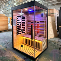 Cabina de Sauna Inteligente de Grafeno con Calentadores Infrarrojos de Bajo EMF y Altavoz con Control por Aplicación para el Hogar, Sala de Recuperación y Bienestar