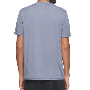 100% coton tissu fait à manches courtes t-shirts sur mesure couleur unie Gym Fitness porter t-shirt à col en v à bas prix - Product Image 2