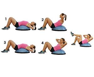 IRIS BB-001 Demi-ballon de yoga gonflable en ABS avec pompe pour les entraînements à domicile - Entraînement de l'équilibre et renforcement du tronc - Product Image 6