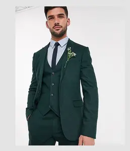 Três Peças Homens Casamento Suit Set Cor Sólida Custom made Blazers Boa Qualidade Vestido Formal Calça Casaco Com Laços E Camisas