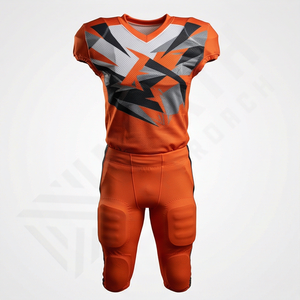Uniforme de Fútbol Americano, Conjunto Completo, Diseño Personalizado, Secado Rápido, Talla Grande, Ropa Deportiva Profesional para Hombre, 100% Poliéster - Product Image 1