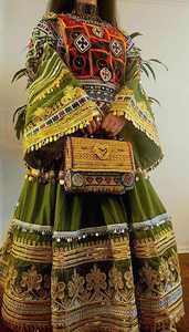 Hot Selling Women's Afghani Dresses Latest Arrival Fashion Embroidered <b>Lace</b> Decoration Button Zippers Natural Waistline - Product Image 3