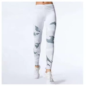 Mallas deportivas estampadas de alta elasticidad para mujer, pantalones elásticos a la moda para mujer, ropa deportiva atlética - Product Image 1