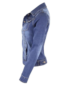 New Fashion Custom Color Button up Plus Size Womens Coats and Denim <b>Jacket</b> Winter 2025 Customized Lady's Jean Denim <b>Jackets</b> - Product Image 2