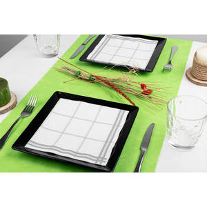 Serviettes imprimées Lyon grises 40x40cm, tissu doux et absorbant, B2B - Product Image 3