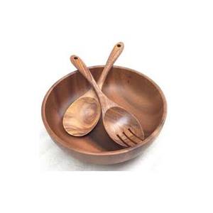 Cuencos redondos elegantes de diseñador, cuenco para servir ensalada y sopa con acabado brillante, cuencos de madera para servir sopa y salsa, aptos para alimentos - Product Image 2