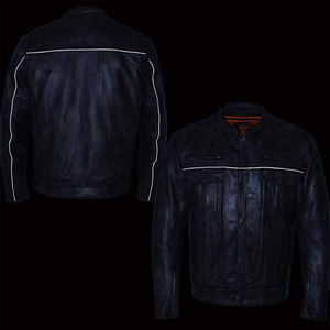 Chaqueta de Cuero Genuino Personalizada para Hombre, Diseño Personalizado de Alta Calidad, Corte Entallado, Ropa de Exterior, Curtida, de Secado Rápido y Transpirable - Product Image 6
