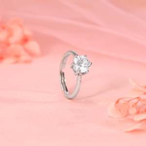 Anillo de plata con patrón de cruz, corte geométrico, diamante, joyería de lujo para mujer, accesorio de moda elegante, celebración de fiesta de boda 925 - Product Image 5