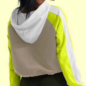 Sudadera Corta Ligera Personalizada para Mujer, Más Vendida, Teñida Anudada, Transpirable, con Capucha, Logotipo Frontal, Servicio OEM - Product Image 3