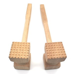 Martillo de Cocina de Madera de Haya Natural - Ablandador de Carne y Aves de Doble Cara - Clásico Ablandador de Carne de Madera - Product Image 5