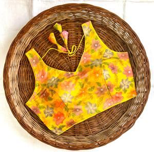 Blusa formal moderna para verano Flor impresa en 3-D con trabajo de hilo y patrón de nudo hermoso abierto frontal - Product Image 4