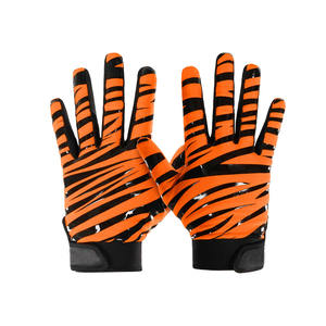 Guantes de silicona antideslizantes para receptor de fútbol personalizados Equipo de entrenamiento deportivo para fútbol americano: diseñe su propio - Product Image 1