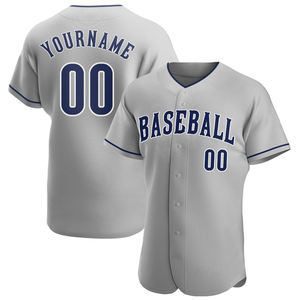 Camisetas de béisbol personalizadas en blanco cosidas para hombres y mujeres, camisetas de béisbol personalizadas para jóvenes, diseño con botones, uniformes de equipos deportivos - Product Image 1