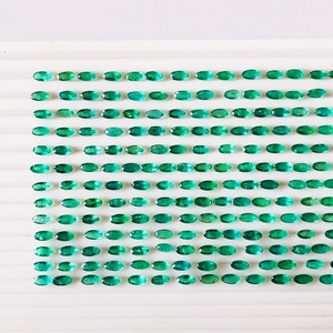 Esmeralda natural, origen de Zambia, bonito color verde con brillo, perfectamente calibrado, piedra hermosa para cualquier tipo de joyería. - Product Image 5