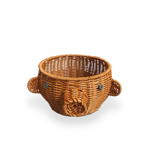 Hot Selling Cute Animal Rattan <b>Basket</b> for Kids, Wicker <b>Basket</b> for Kids Toys Wholesale, Adorable Animal Theme <b>Nursery</b> <b>Basket</b> - Product Image 3
