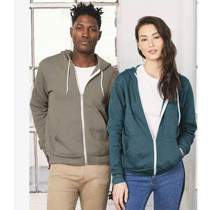 เสื้อฮู้ดมีซิปเต็มตัวสำหรับผู้ชายและผู้หญิงเสื้อสเวตเชิ้ตขนแกะมีฮู้ดสำหรับผู้ใหญ่ผ้าคอตตอนผสมสำหรับฤดูหนาว - Product Image 3