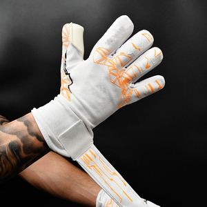 Gants de gardien de but de football pour enfants de haute qualité, logo personnalisé, en latex, paume extérieure, imperméables, sangle de poignet réglable, respirants - Product Image 4