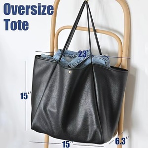 Sacs fourre-tout personnalisés pour femmes, sac à main en cuir véritable surdimensionné pour les voyages, le shopping et la vie quotidienne, best-seller abordable - Product Image 3