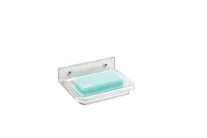 Jabonera individual de plástico moderna con acabado negro mate Diseño de montaje en pared Característica de montaje fácil Forma cuadrada - Product Image 2