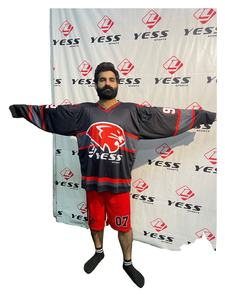 Uniformes de hockey sur glace pour hommes, impression par sublimation personnalisée en gros, haute qualité, respirants, coupe-vent, 100% polyester - Product Image 5