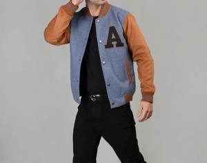 OEM Custom Chenille Broderie Laine PU Manches Avant Confortable Couleur Personnalisée Baseball Bomber Letterman Varsity Jacket - Product Image 1