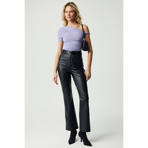 GRIMELANGE BURENTY Blouse asymétrique à manches courtes et col asymétrique pour femme - Product Image 4