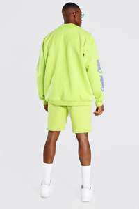 ชุดเสื้อผ้า2ชิ้นสำหรับผู้ชายชุดฤดูร้อนเสื้อยืดผ้าฝ้าย unisex ขนาดใหญ่และกางเกงขาสั้นระบายอากาศได้ดีซักได้สไตล์ลำลอง - Product Image 6