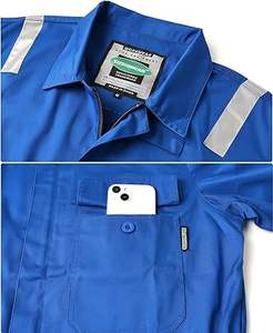 ชุดคลุมทำงานแบบมีแถบสะท้อนแสงสำหรับผู้ชาย ชุดจั๊มสูทช่างซ่อม พร้อมกระเป๋าหลายช่องสำหรับชุดทำงาน - Product Image 4