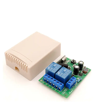 Récepteur universel 433MHz sans fil DC 6V 12V 24V 30V 2 canaux interrupteur de télécommande contact sec relais pour moteur porte porte lumière
