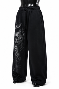 Custom High Quality Cotton Blends Sweatpants Mens Cotton Baggy Joggers Sun Faded Acid Wash Vintage Sweatpants - Product Image 3