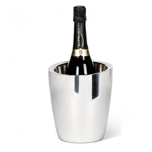 Venta caliente Fabricante de acero inoxidable de doble pared enfriador de botellas de vino cubo champán cerveza cubo de hielo enfriador - Product Image 5