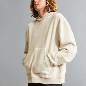 Vente en gros de sweat à capuche surdimensionné pour hommes de couleur taupe avec broderie de logo pour automne saison sweats à capuche pour hommes - Product Image 3