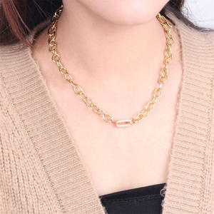 Collar de Cadena Gruesa Personalizada de Plata de Ley 925 con Baño de Oro de 18K, Diseño de Diamantes Estilo Hip Hop para Mujer, Cadena para Clavícula - Product Image 2