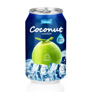 100% pure 330mlCoconut Water and Coconut water with pulp - Tan Do OEM Vietnam