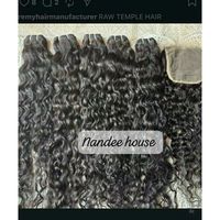 Cheveux indiens bruts ondulés 30 pouces, provenant d'un seul donneur, non traités, en vrac pour tissage