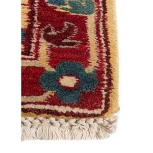 Alfombra de Lana Anudada a Mano Aalam Verde Pae-5775 con Patrón de Medallón para Sala de Estar o Pasillo, Hecha a Mano para Adolescentes - Product Image 4