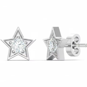 Boucles d'oreilles en forme d'étoile de diamant pour femmes, avec un éclat brillant et un style élégant, parfaites pour un usage quotidien et des occasions spéciales - Product Image 1