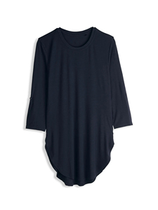 Women's Longline T-shirt Curved Hem Streetwear Boutique Fashion <b>Tunic</b> Top Custom Logo Private Label OEM Wholesale Women Clothing - Product Image 2