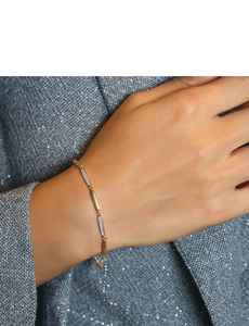 Pulsera de Tenis Simple y Elegante de Oro Rosa Vermeil de 18 Quilates con Diamantes Brillantes Cultivados en Laboratorio de 0.36 CT, Claridad D VS, Ajustable de 15-17 CM - Product Image 2