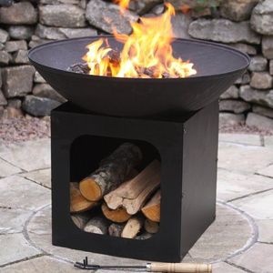 Classic <b>cast</b> <b>iron</b> <b>fire</b> <b>pit</b> for traditional outdoor decor with reliable durability and long lasting performance - Product Image 5
